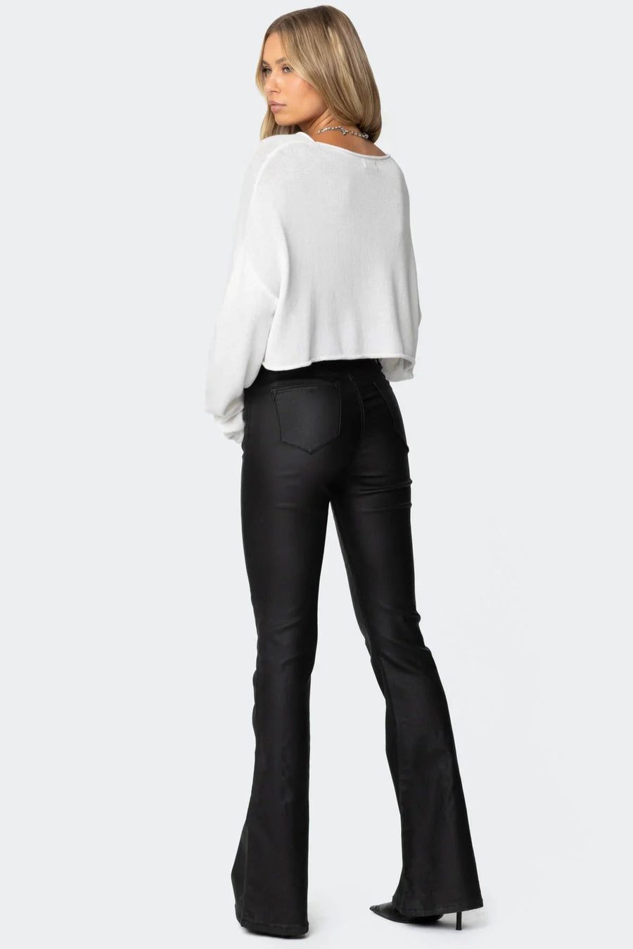 Leather Flare Jean