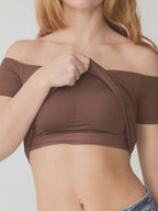 Oleva Bare Shoulder Brami brown
