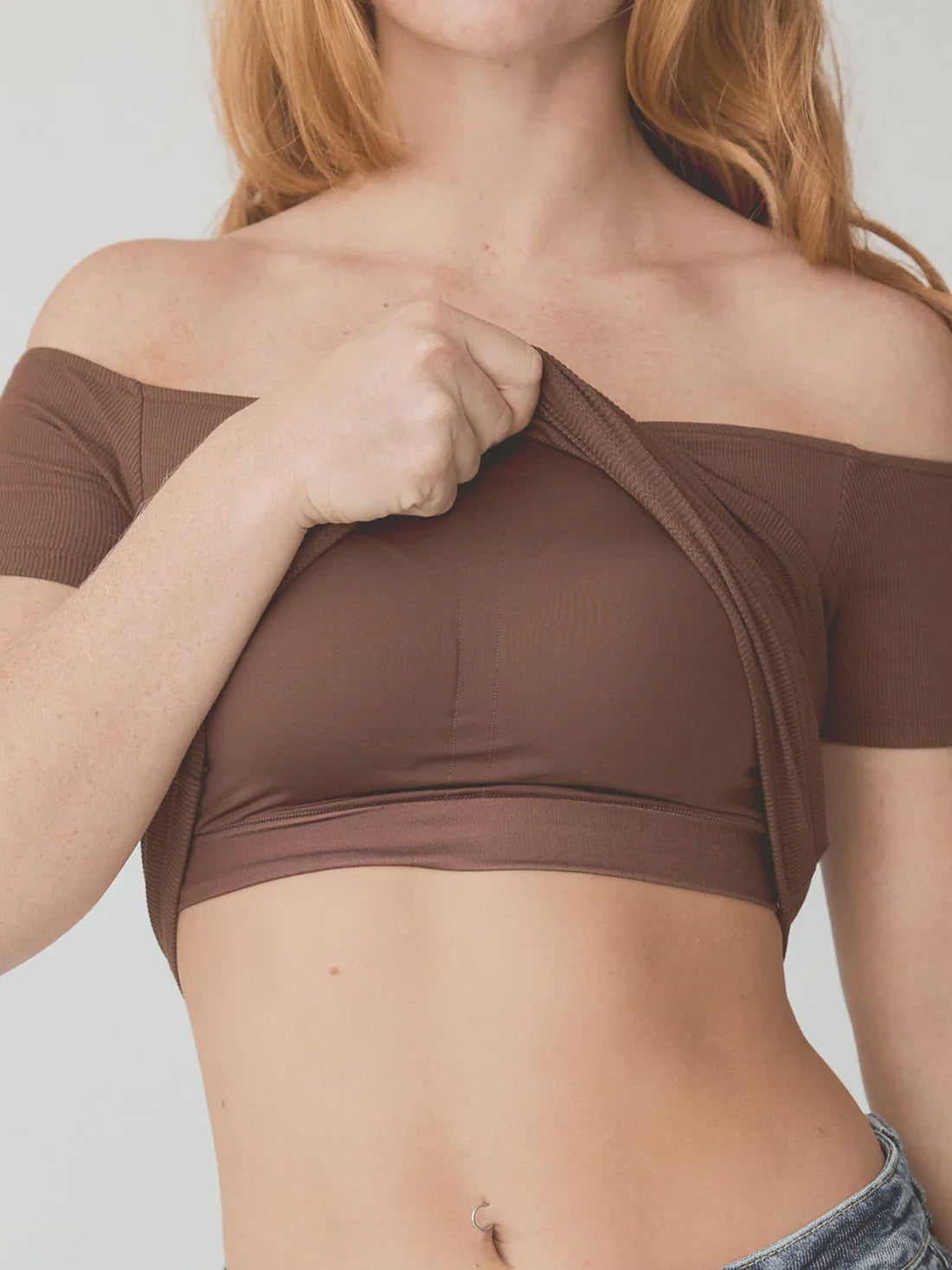 Oleva Bare Shoulder Brami brown