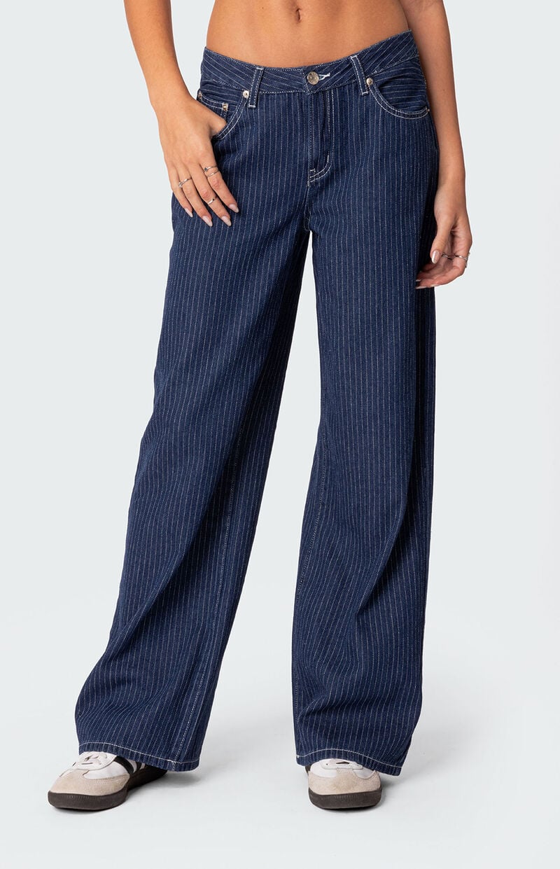 Oleva Striped Low-Rise Blue back