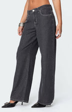 Oleva Striped Low-Rise Black back