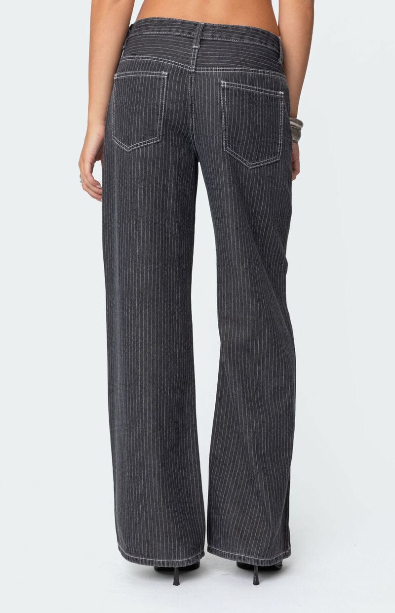 Oleva Striped Low-Rise Black styled