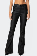 Oleva Leather Flare back