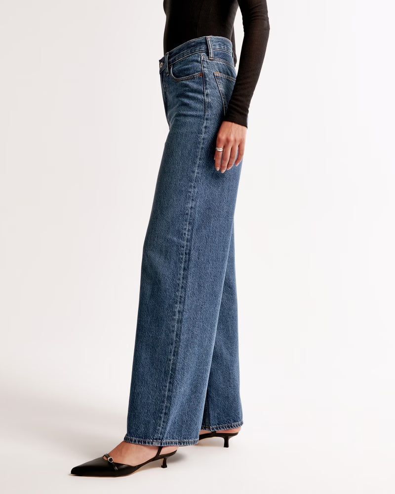 Oleva Aria Wide-Leg Dark Blue detail