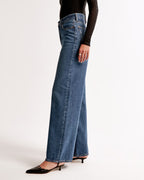 Oleva Aria Wide-Leg Dark Blue detail