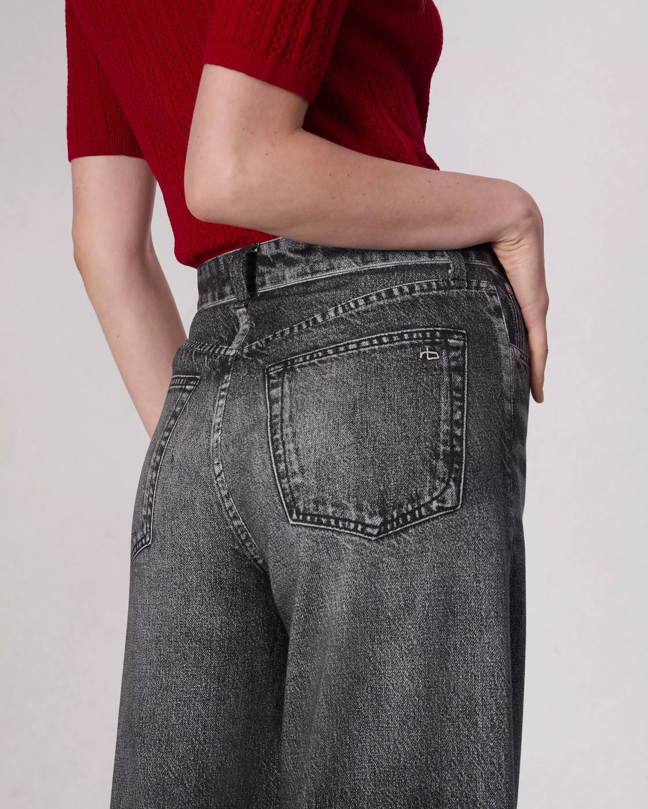 Oleva Wide-Leg Black detail