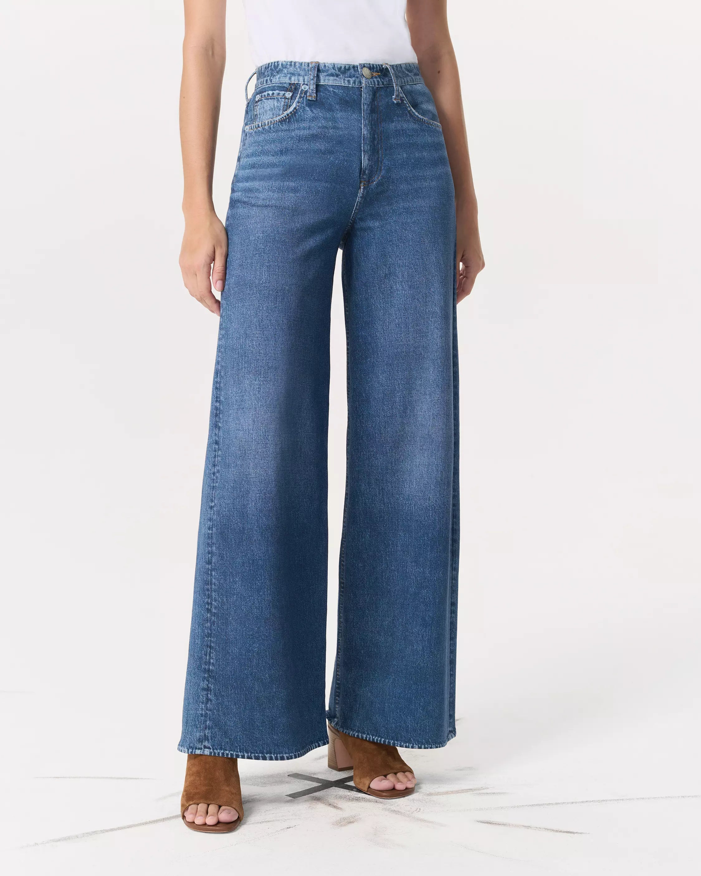 Oleva Wide-Leg Navy front