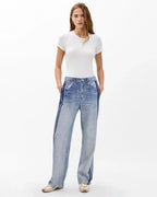 Oleva Sweat Jean Two-Stripe Blue front