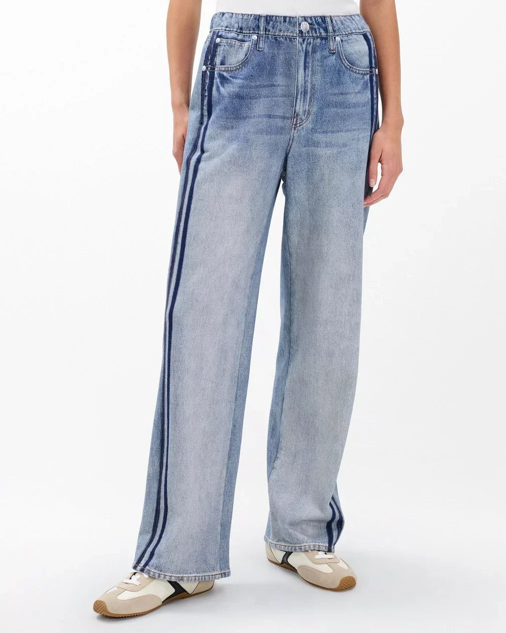 Oleva Sweat Jean Two-Stripe Blue back