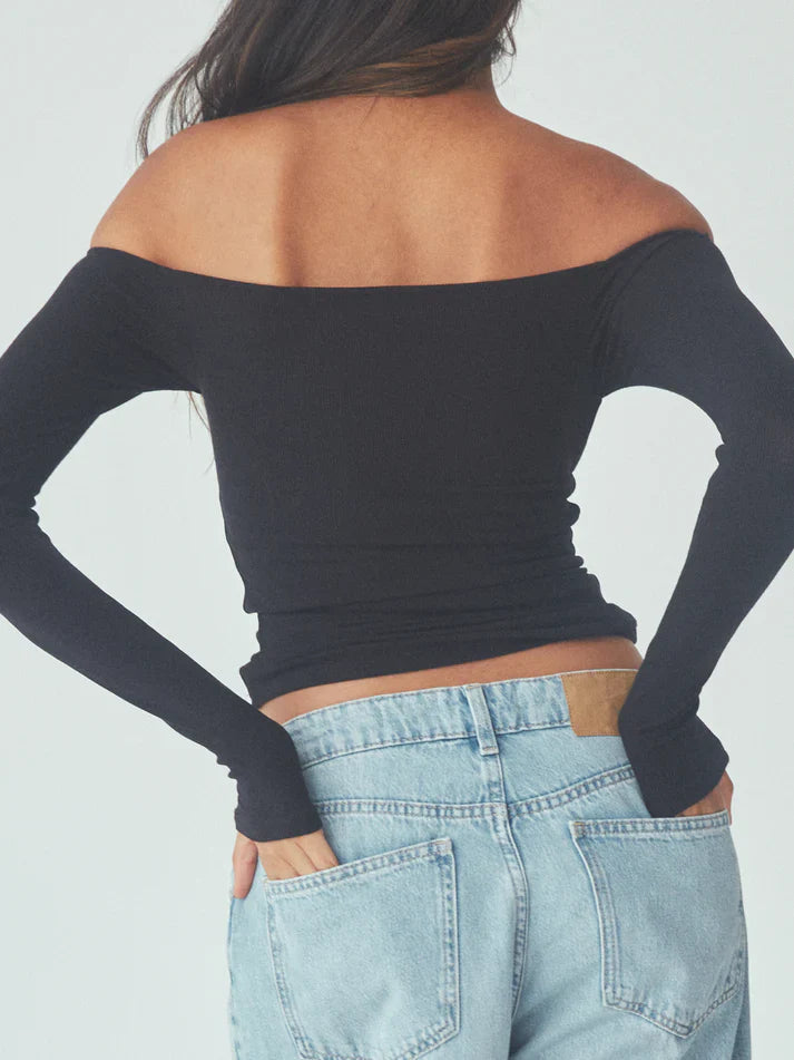 Oleva Off-Shoulder Brami Black back