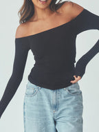Oleva Off-Shoulder Brami Black front