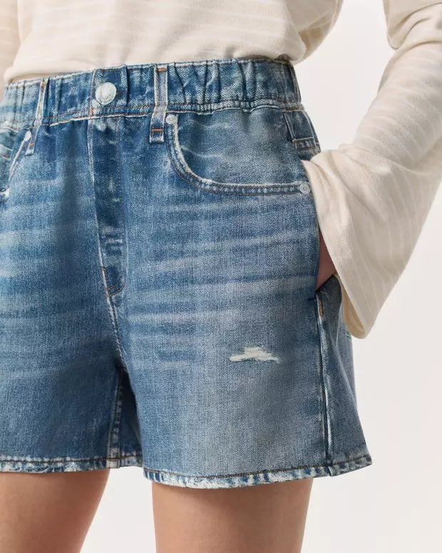 Oleva Denim Sweatshorts detail