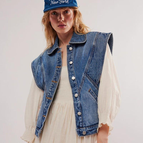 Oleva Denim Vest front