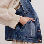 Oleva Denim Vest detail